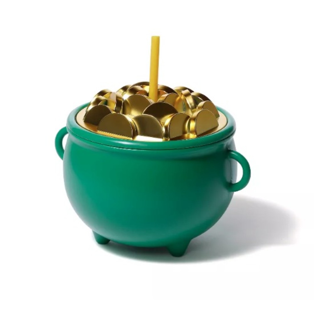 Target Bullseye St Patrick's Pot of Gold Novelty Drinkware w/ Lid & Straw 2025